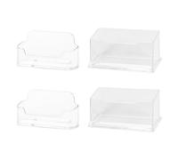 Caja Transparente Para Tarjetas De Visita, Caja De Plástico Para Tarjetas De Visita, Suministros De Oficina, Caja De Almacenamiento Para Tarjetas De Escritorio, 4 Uds.