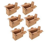 Caja Transportadora de Aves de Cartón con Asa y Ventilación, 6 Piezas