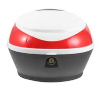 Caja Trasera de Motocicleta Pequeña de Plástico Color Blanco, Juego de 1 | Fácil de Instalar y Transportar, Uso Práctico en Conducción, para Casco y Objetos Diversos, Estilo para Moto Trasera Scooter