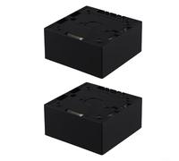 Caja trasera Ethernet para caja montada de una sola unidad, diseñada para placa de pared para placas frontales, PVC para cable Ethernet fiable y carcasa de enchufe (negro, 2 unidades)