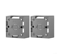 Caja trasera Ethernet para caja montada de una sola unidad, diseñada para placa de pared para placas frontales, PVC para cable Ethernet fiable y carcasa de enchufe (gris, 2 unidades)