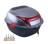 Caja trasera para motocicleta, caja de almacenamiento para motocicleta, con reflectores grandes, resistente al agua, con base integrada para guardar ropa, otros artículos, sombreros