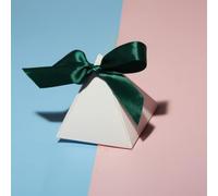 Caja Triangular blanca for dulces, cajas de regalos y recuerdos de boda, caja de chocolates for invitados, suministros for fiestas(Color:Green,Size:20PCS_7.5X7.5X7.5CM)