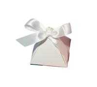 Caja triangular blanca for dulces, recuerdos de boda y chocolate for invitados, cajas regalo artículos for fiestas para Boda, Fiesta de Bricolaje(A,10PCS_7.5X7.5X7.5CM)