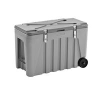 Caja universal de polipropileno, con cerradura lateral