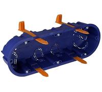 Caja universal para tabique hueco de 3 elementos, permite instalación en paredes con estructuras huecas.