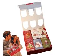 Caja vacía de Navidad - Contenedores de galletas de Navidad con 6 rejillas | Cajas creativas de dulces de Navidad para el hogar | Caja de dulces de Navidad para decoración del hogar