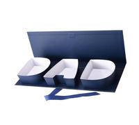 Caja vacía para papá, caja de regalo para el día del padre, caja de bombones decorativa para papá, caja de dulces rellenable con carta de papá, caja de embalaje rellenable de papel para el día del