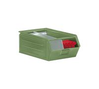 Caja visualizable de chapa de acero L x A x H 515 x 310 x 200 mm, con barra portante