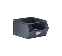 Caja visualizable de chapa de acero L x A x H 544 x 460 x 300 mm, con barra portante