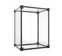 Caja vitrina acrílica, Soportes de encimera apilables con marco de aluminio, cubo de almacenamiento con modelos de zapatos coleccionables, organizador autoensamblable(40x20x40CM)