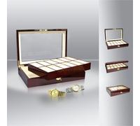 Caja vitrina de madera para 12 relojes 260