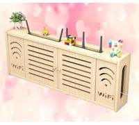 Caja WiFi Router Rack Rack Router Pared Estanterías Almacenamiento Cajas de Madera para Colgar En La Pared,C-71x28cm