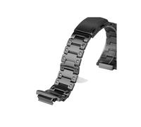 Caja y correa de acero inoxidable de metal modificado, aptas for Casio Small Square GW-B5600DW.(Black strap)