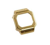 Caja y correa de acero inoxidable de metal modificado, aptas for Casio Small Square GW-B5600DW.(Golden case)