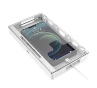 Cajas Almacenaje Ropa Soporte de bloqueo de autodisciplina para teléfono móvil, contraseña física, jaula para teléfono móvil, soporte asistencia la concentración estudiantes, plegable ( Clear, 19cm)