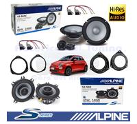 Cajas Alpine S2-S65C + S2-S40 Altavoces Delanteros Y Traseros 240W Para FIAT 500