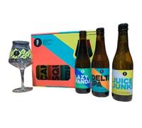 Cajas belgas de Bruselas 3 cervezas + 1 copa de degustación TEKU 5% IPA - PANDA - JUNKIE - 33cl.
