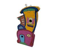 Cajas, Casas de Anidación de Madera para Aves en el Exterior, Caja de Anidación Impermeable Diseño Rústico para Pared Exterior de Casa Jardín Balcón Árbol Patio Trasero