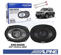 Cajas Coaxiales Alpine SXE-6925S 6x9" 16x24 280W Anteriores Para JEEP RENEGADE