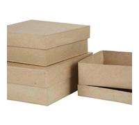Cajas cuadradas, tamaño 16 + 18 + 20 cm, 3 unidades