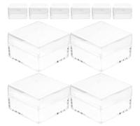 cajas cuadradas transparentes 10 uds., estuche y mini caja almacenaje