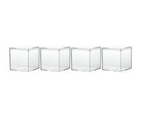 Cajas Cubo acrílico Regalo de boda Contenedor cuadrado Almacenamiento de exhibición Contenedores pequeños Tapa de caja de favor transparente(Size:10X10X10CM)