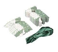 Cajas de, 50 PCS Cajas de Dulces Bolsas de Agradecimiento con Decoraciones de Cinta Verde para Cumpleaños Suministros para Fiestas de Negocios Nupcial