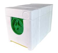 Cajas de abejas con alimentador de agua, caja de colmena de abejas de 4 cuadros con salida rotativa, caja de besos mini caja de espuma para abejas, suministros de colmena de abejas para el apare