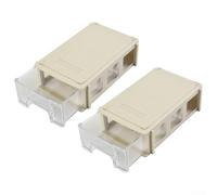 Cajas de almacenamiento apilables para componentes, paquete de 2 para tornillos, tuercas, pernos, arandelas y pequeñas piezas de bricolaje con agarre de dedo fácil de abrir (gris)