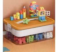 Cajas de almacenamiento, caja de juguetes para niños Lego, organizador de juguetes apilables con tapa, asa, contenedores de plástico con múltiples compartimentos para guardar juguetes, joyas, cuentas