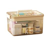 Cajas de almacenamiento con tapa, botiquín medicinal, caja de botiquín casero, caja de botiquín casero, caja de botiquín de doble capa, caja de primeros auxilios, armario de botiquín casero con asa