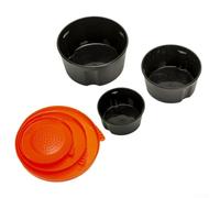 Cajas de almacenamiento de cebo de pesca de 3 piezas con cubiertas ventiladas para mantener la frescura viva de las lombrices de tierra, hechas de material de polipropileno resistente (rojo)