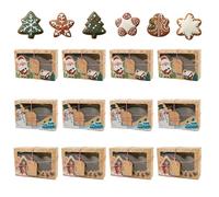 Cajas de almacenamiento de galletas de Navidad, contenedores de almacenamiento para cupcakes y dulces, con ventana transparente, cajas de fiesta de Navidad, para regalos de fiesta, vacaciones