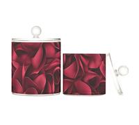 Cajas de almacenamiento de plástico transparente con tapa para artículos esenciales de baño, cubos de almacenamiento pequeños decorativos para hisopos de algodón, almohadillas de algodón, púas de hilo