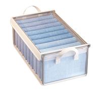 Cajas De Almacenamiento De Ropa, Organizador De Ropa Con Tapa Transparente, De Almacenamiento Transparente Ahorro De Espacio Apilable Multifunción Para Casa Armario Lavadero Dormitorio