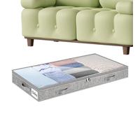 Cajas de almacenamiento debajo de la cama - plana plegable con tapa transparente impermeable | Organización del hogar que ahorra espacio | Ropa Zapatos Muñecas Dormitorio Dormitorio Armario Almac