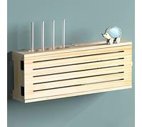 Cajas de Almacenamiento para enrutador WiFi,Caja de Almacenamiento WiFi para enrutador inalámbrico, Caja de Cubierta de Enchufe de Madera, Estante para enrutador,Estante para decodificador
