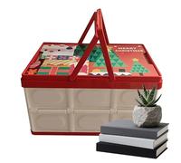 Cajas De Almacenamiento Para Navidad | 30L Organizador Plegable Y Apilable | Organizador Plegable Para Coche Con De Almacenamiento Y - Para Embalar Ropa Coronas Juguetes Decoraciones De Fiesta Hogar C