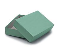 Cajas de almacenamiento y regalo - 2 unidades - DIN A4 - papel de eucalipto con revestimiento de papel de estraza - 302 x 213 x 70 mm
