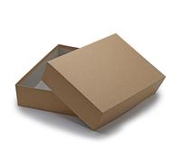 Cajas de almacenamiento y regalo - 20 unidad - DIN A4 - Recubierto con papel kraft marrón arena - 302 x 213 x 70 mm