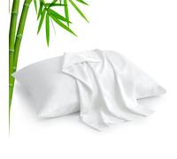 Cajas de almohadas de bedelita Juego de tamao estndar de 2 rayones derivados de fundas de almohada de enfriamiento de bamb para verano y sudaderas