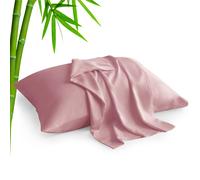 Cajas de almohadas de bedelita Juego de tamao estndar de 2 rayones derivados de fundas de almohada de enfriamiento de bamb para durmientes calient