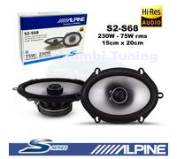 Cajas De Altavoces Coaxiales Alpine S2-S68C 6"x8" 15x20 2 Woofers 230W 75W Rms