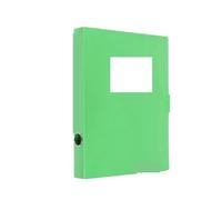 Cajas de archivos coloridas A4, organizadores carpetas plegables, gran capacidad for vales financieros con etiquetas laterales, suministros oficina, 2 uds Para Oficina(Green-1.38inch)