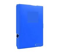 Cajas de archivos coloridas A4, organizadores carpetas plegables, gran capacidad for vales financieros con etiquetas laterales, suministros oficina, 2 uds Para Oficina(Blue-1.38inch)