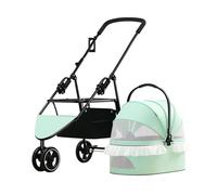 Cajas de Arena Carro for Mascotas, Carro Separable Plegable portátil, for Gatos y Perros(Green)
