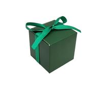 Cajas De Boda Para Caramelos Caja de dulces cuadrada 100 Uds., caja embalaje for recuerdo boda dulce con cinta, suministros for fiesta cumpleaños(Dark Green)