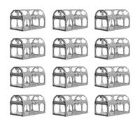 Cajas de caramelos con cofres del tesoro - 12 cajas de regalo de boda, vasos transparentes, cajas de almacenamiento para caramelos, regalos de fiesta pirata | Cajas de regalo para boda, baby shower