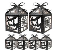 Cajas de caramelos de Halloween - Contenedores de goma de bate, cajas de regalo de Halloween preferidos para aperitivos de goma para pan, estante de mesa de cocina, abrigo, bar, entrada, aula, casas